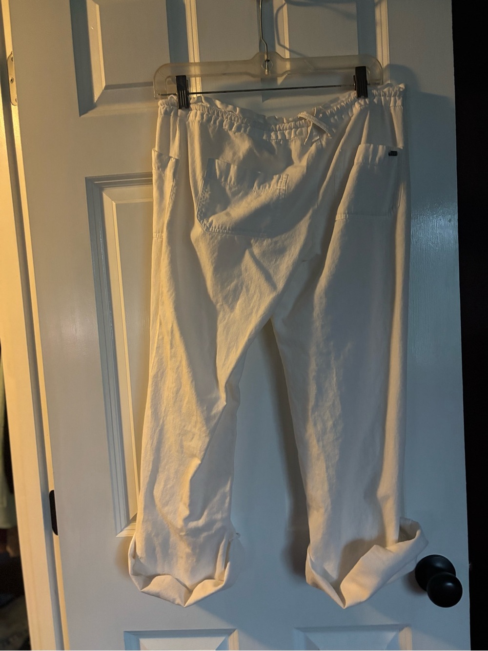 White Roxy Drawstring Beach Pants - Picture 8 of 15